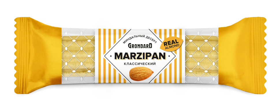  TM Grondard   (10361) Батончики НЕглазированные Марципановые Классика, (28шт по 40г)        в Тамбове