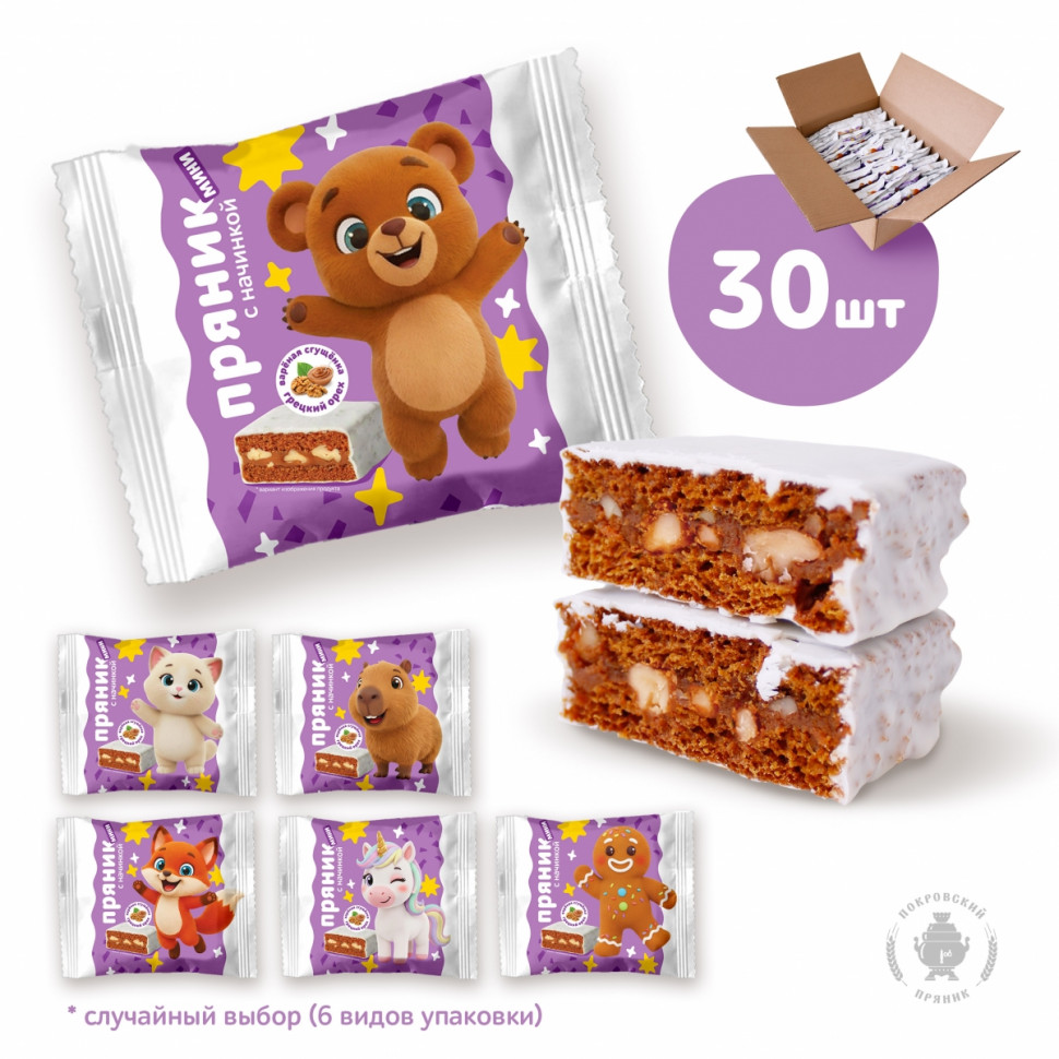  Пряник МИНИ  коробка (30шт по 60г) в Тамбове