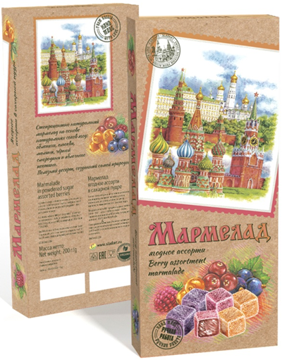  Сладарт Мармелад Ассорти ягодное в сахарной пудре, 200г    в Тамбове